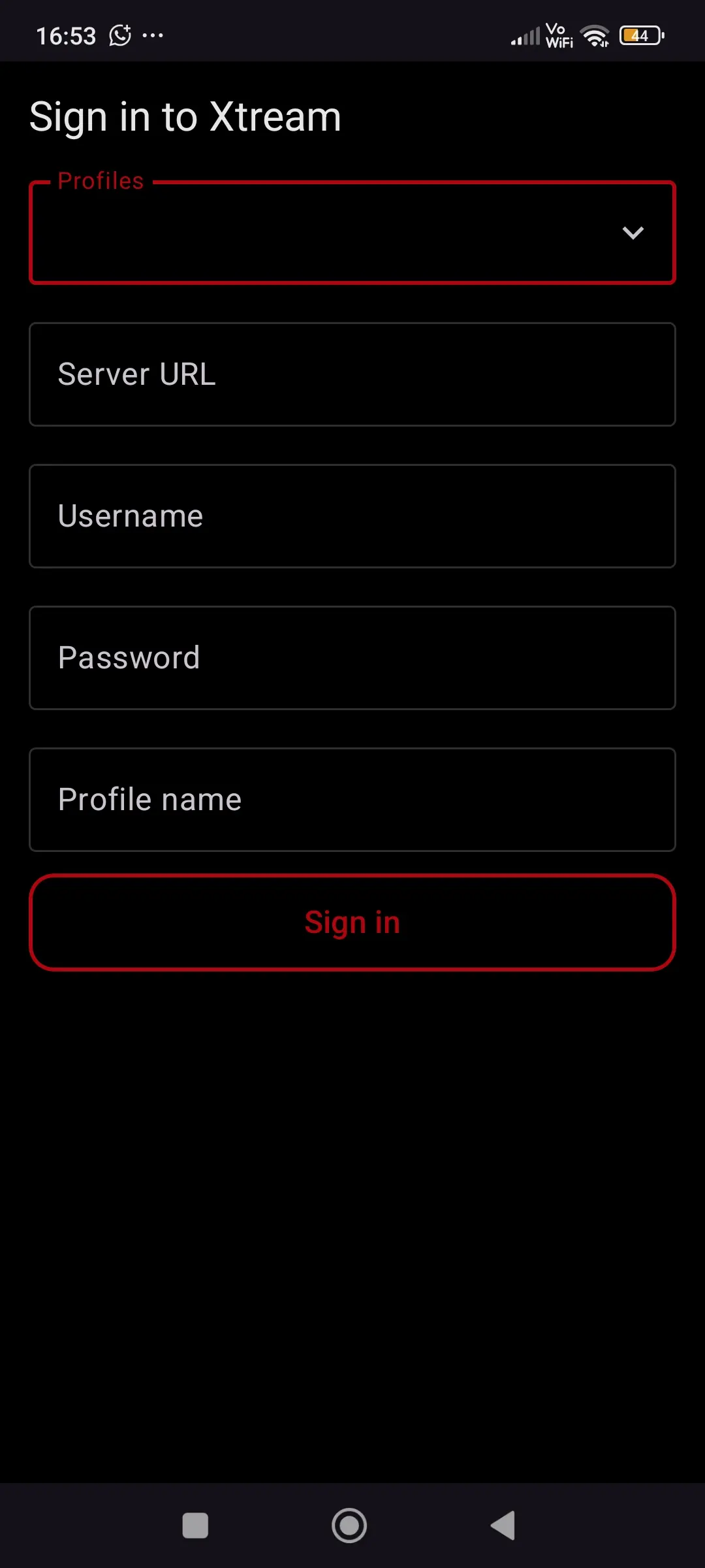 Xtream login