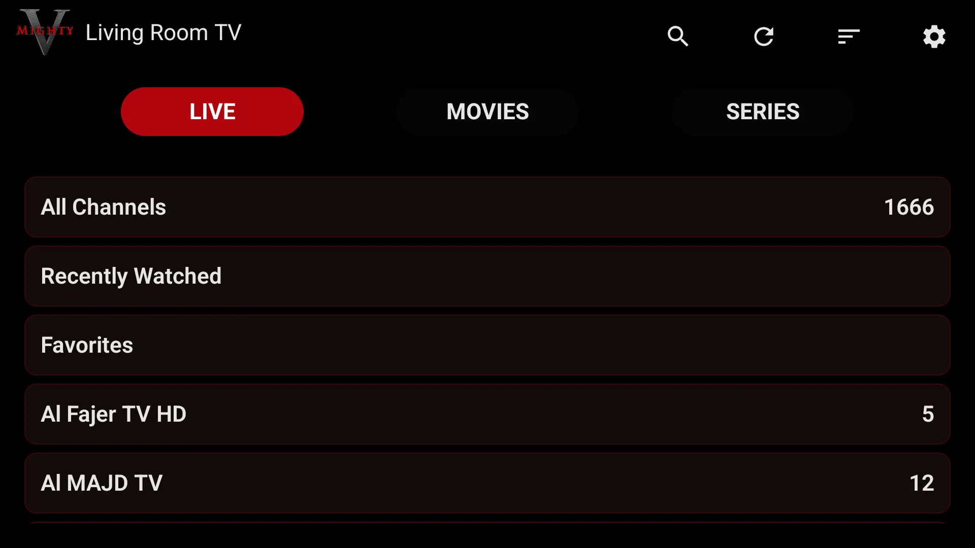 Android TV live experience